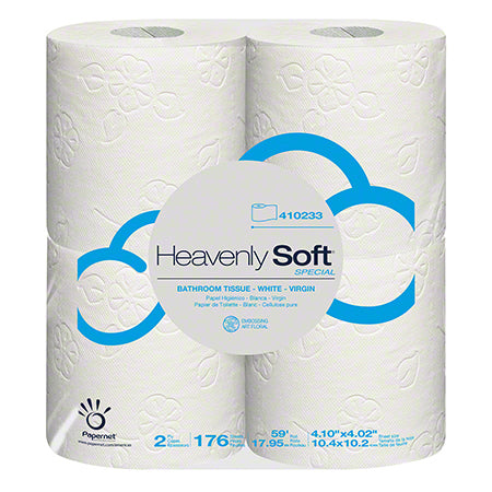 Sofidel Heavenly Soft Bath Tissue 2 ply 4" x 4" 176 Sheet 24 / 4 packs Brand Name Sofidel Item 410233 - Raemart