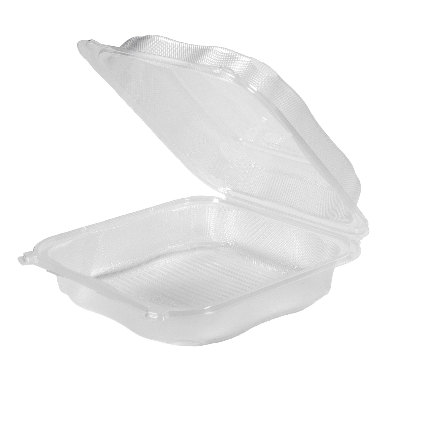 Genpak Clover Extra Large Hinged Container 9.23" x 9.23" x 3" Clear 2 / 75 cs Brand Name Genpak Item CLX199-CL