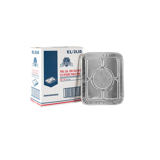 Empress Foil Lid for 1/2 SteamTable Pan 12.68" x 10.35" x .28" 100 / cs Brand Name Empress Item E1/2LID - Raemart