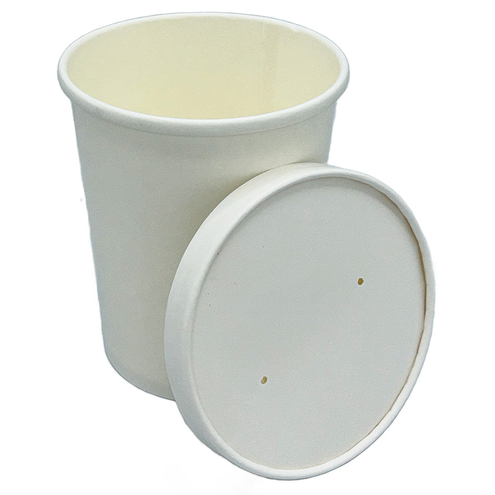 Empress Paper Food / Soup Container w/ Lid 32 oz White Combo 250 / 250 cs Brand Name Empress Item EFC-32-COMBO - Raemart