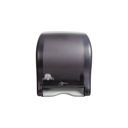 Empress Dispenser for Hardwound Towel Black, Electronic Hands Free 1 / ea Brand Name Empress Item EMP8400 - Raemart