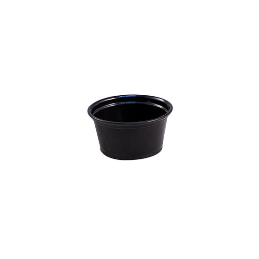 Empress Plastic Portion Cup 2 oz, Black 50 / 50 cs Brand Name Empress Item EPC200B - Raemart