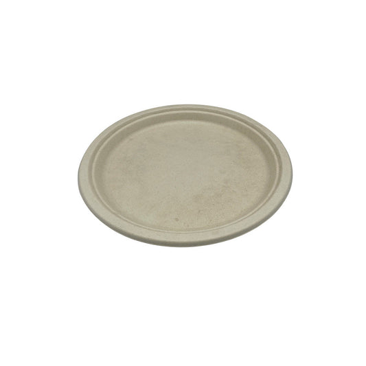 Empress Earth Heavy Weight Plate 10" Natural White Bagasse PFAS Free 4 / 125 cs Brand Name Empress Earth Item EPL-10-PF - Raemart