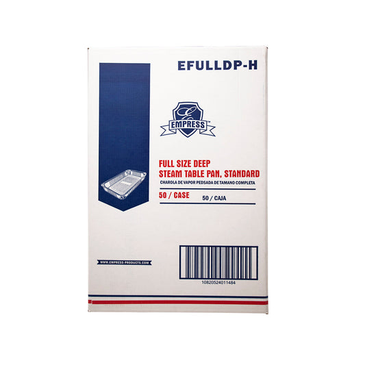 Empress Full Size Deep Steam Table Pan Heavy 20.75" x 12.87" x 3.19" 50 / cs Brand Name Empress Item EFULLDP-H - Raemart