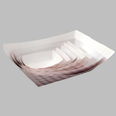 Empress 1/4lb Red Plaid Food Tray PFAS Free 4 / 250 cs Item EFT25 - Raemart