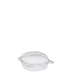 Dart SANDWICH Hinged Container 5" Clear 5 1/4 x 5 3/8 x 2 5/8 4 / 125 cs Brand Name Dart Item C53PST1