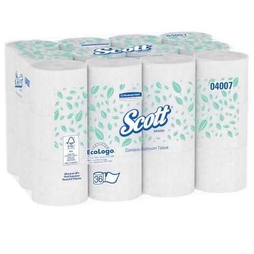 Kimberly Clark Scott Standard Roll Bathroom Tissue Coreless White 4.0"x3.94" 1000 SHTS 36 / cs Brand Name Kimberly Clark Item 04007