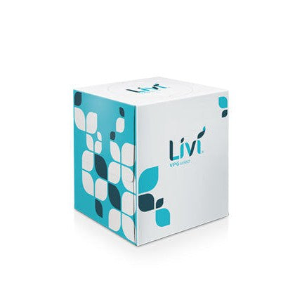 Solaris Livi VPG Select Boxed Facial Tissue White 2-Ply 8.37"X8.07" Cube Box 36 / 90 cs Brand Name Solaris Item 11516 - Raemart