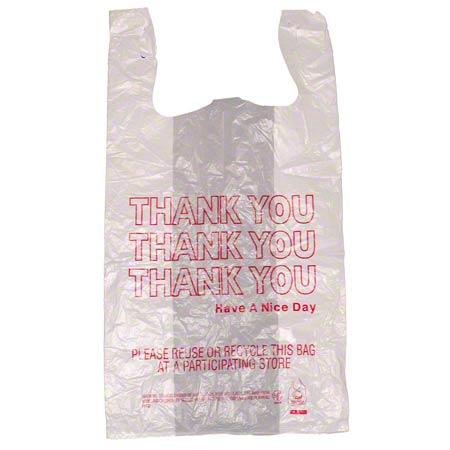 IBS T-Sack 1/6 BL White 12 mic Thank You Print 11x6.5x20.5 1M Brand Name IBS Item 1367-2099