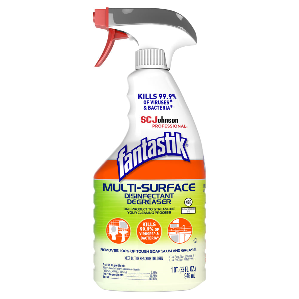 SC Johnson Fantastik Multi-Surface Degreaser 32 oz. Trigger Spray Disinfectant 8 / cs Brand Name SC Johnson Item 311836