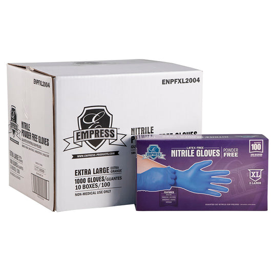 Empress Nitrile Glove Blue Powder Free X-Large 10 / 100 cs Brand Name Empress Item ENPFXL2004