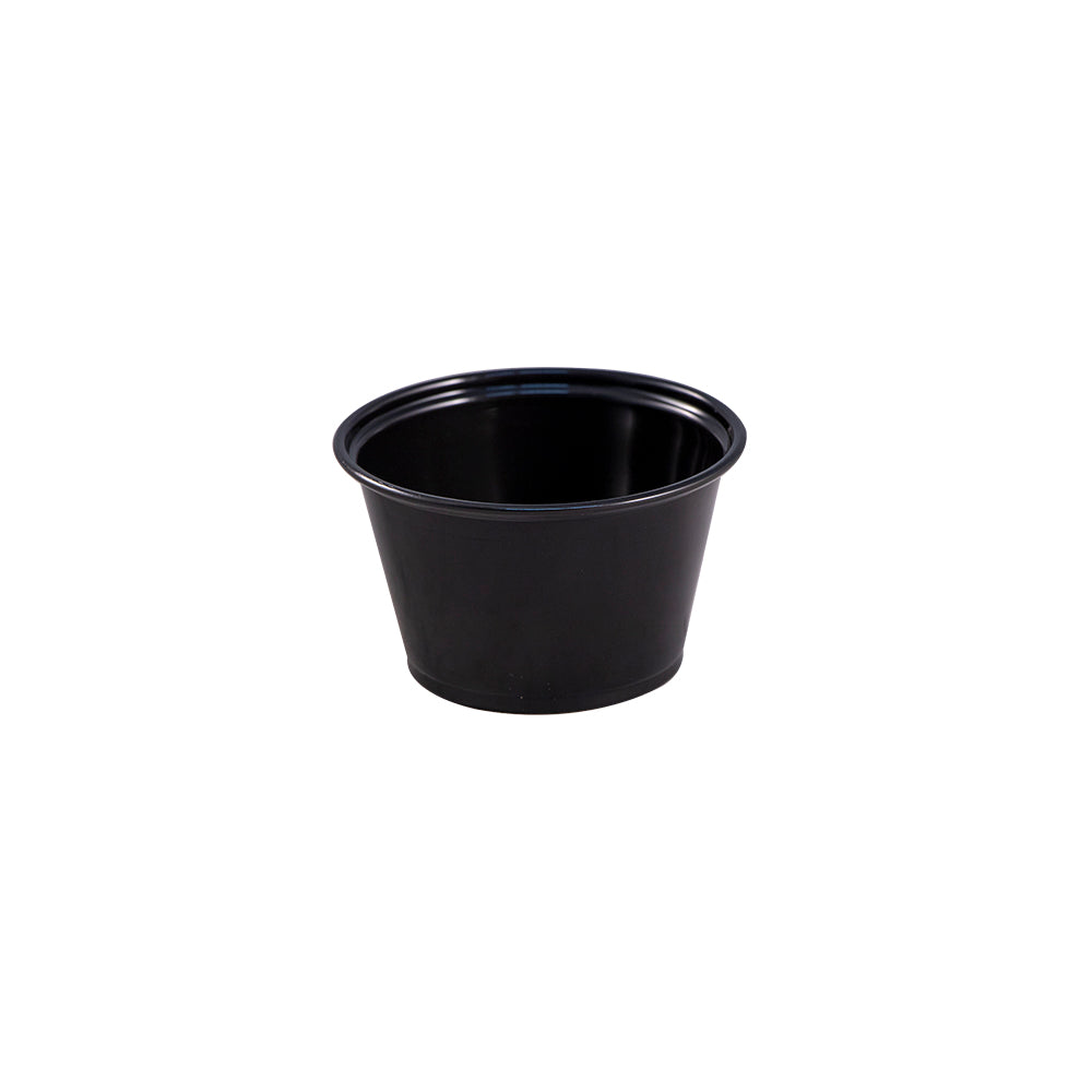 Empress Plastic Portion Cup 4 oz, Black 50 / 50 cs Brand Name Empress Item EPC400B