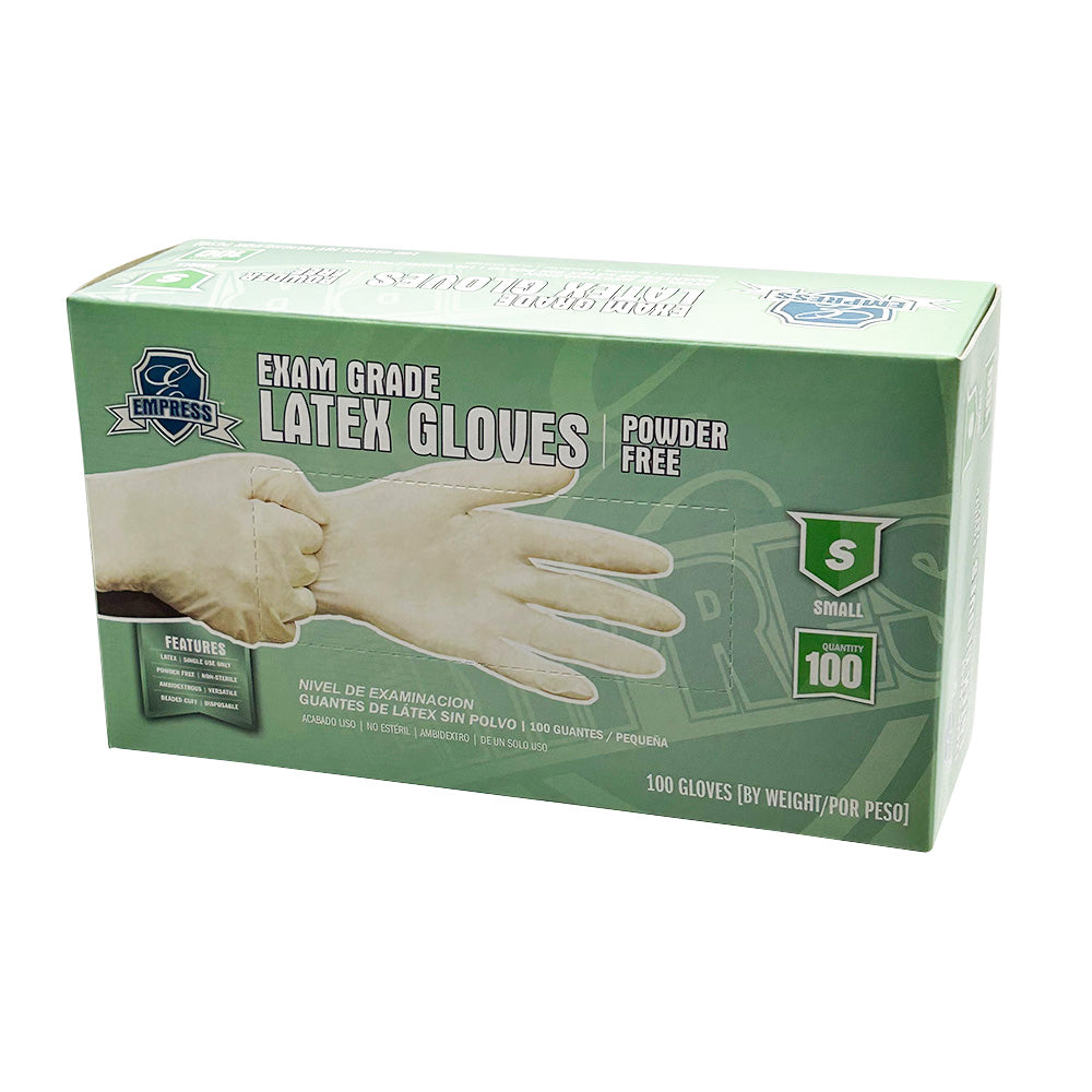 Empress Latex Glove Powder Free Exam Grade Small 10 / 100 cs Brand Name Empress Item ELEPFS2001