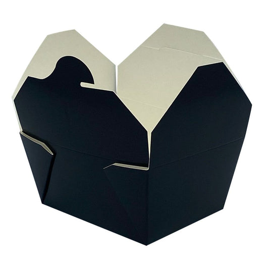 Empress #1 Folded Takeout Box Black 4.875" x 3.5" x 2.5" 450 / cs Brand Name Empress Item EMPFDBX1-B