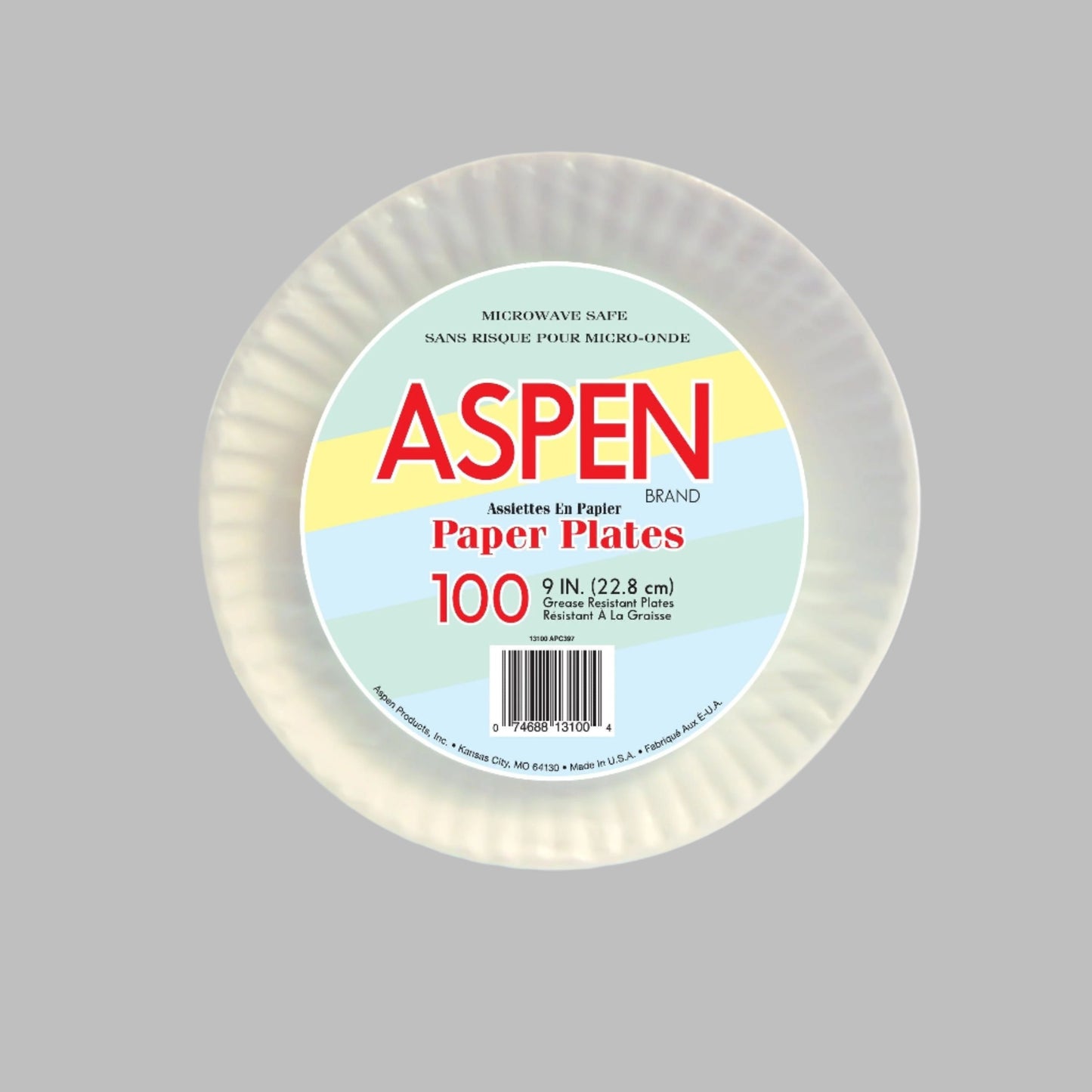 Aspen Coated Paper Plates 9" White 10 / 100 cs Brand Name Aspen Item 13109