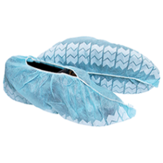 Hospeco Polylite Non Skid Shoe Covers Large Blue 16" 150 pair / cs Brand Hospeco Item M2105B-N S-16 - Raemart