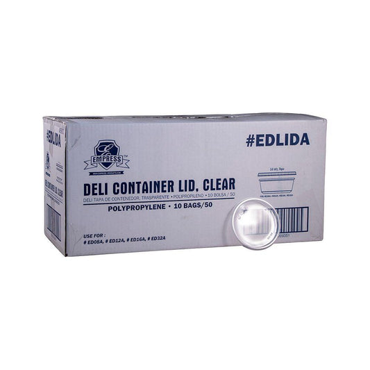 Empress Deli Container Lid Clear 10 / 50 cs Brand Name Empress Item EDLIDA