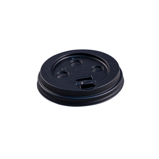 Empress Dome Lid for 10-20oz Paper Hot Cups Black 90 mm Rim 10 / 100 cs Brand Name Empress Item E1020-DLB