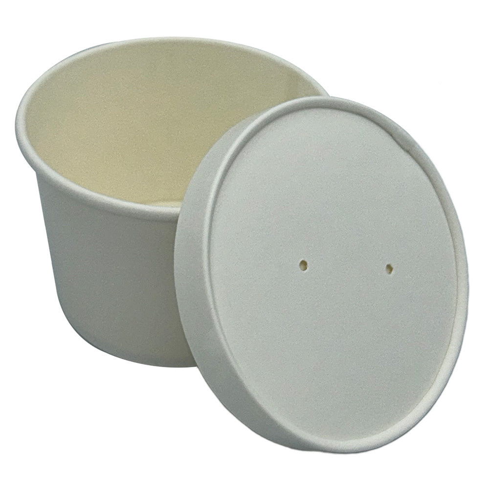 Empress Paper Food / Soup Container w/ Lid 12 oz White Combo 250 / 250 cs Brand Name Empress Item EFC-12-COMBO