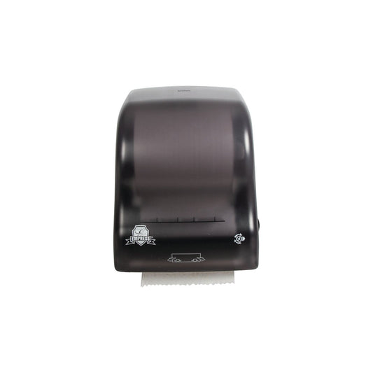 Empress Dispenser for Hardwound Towel Black, Mechanical Hands Free 1 / ea Brand Name Empress Item EMP7400