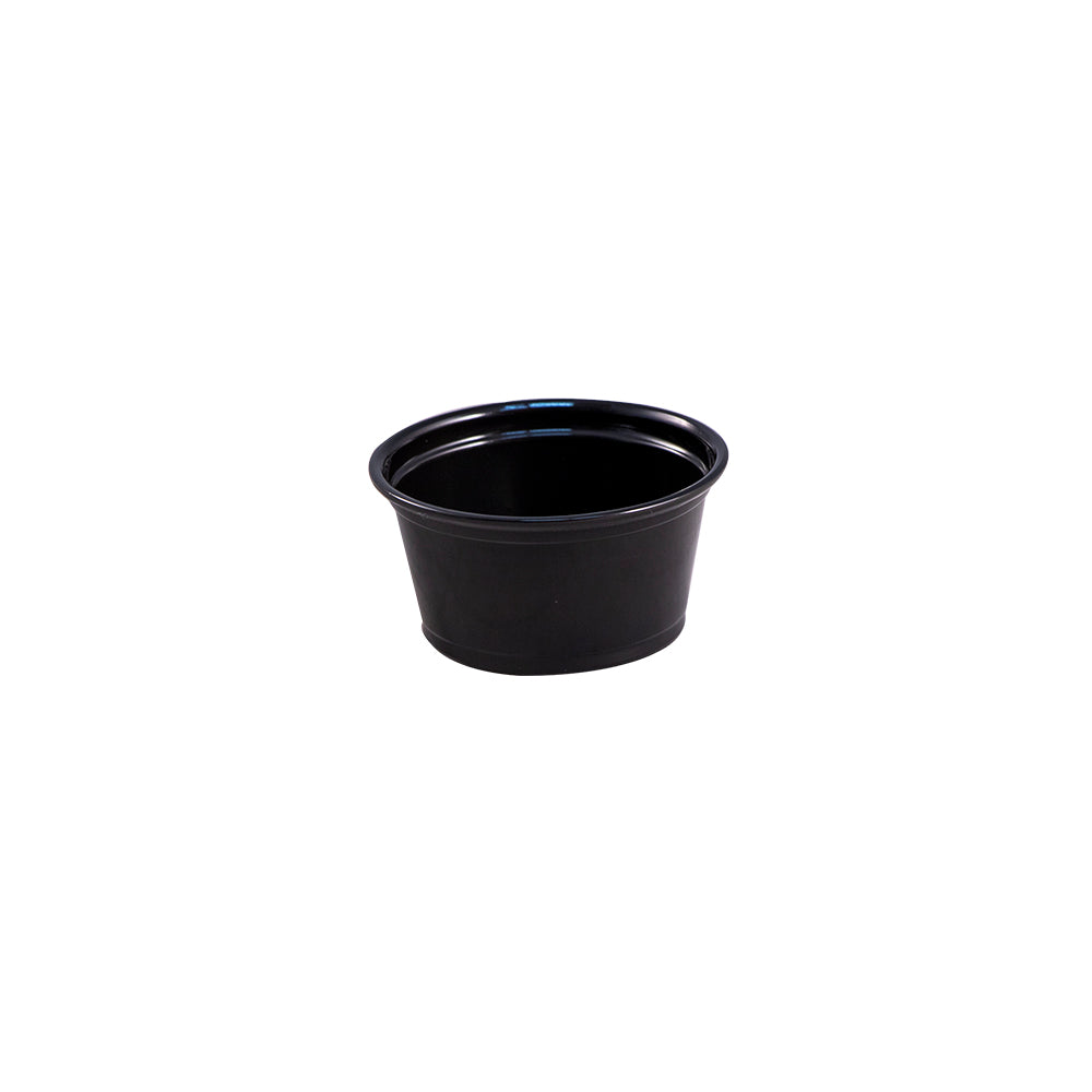 Empress Plastic Portion Cup 2 oz, Black 50 / 50 cs Brand Name Empress Item EPC200B