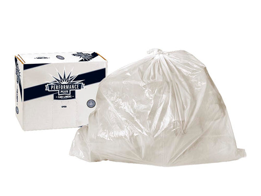 Performance Plus 7-10 gal Perf Trash Bags 20 ml, 24 x 24 Clear 20 / 50 cs Brand Name Performance Plus Item PH242406N