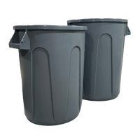 Performance Plus Round Waste Receptacle 32 Gallon , Gray 1 / ea Brand Name Performance Plus Item PPBS-32G-EA