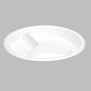 Genpak Celebrity 10.25" White 3-Comp Plate Non Laminated Foam 4 / 125 cs Brand Name Genpak Item 81300