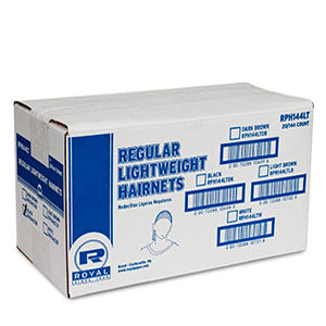 AmerCareRoyal Lightweight Latex Free Hairnet Black 24" 144 / bx Brand Name AmerCareRoyal Item RPH144LTBK-BX - Raemart