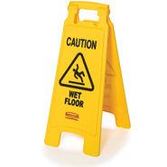 Rubbermaid "Caution Wet Floor" Sign Yellow 26" 2-Sided English Only 1 / ea Brand Name Rubbermaid Item FG611277YEL-EA