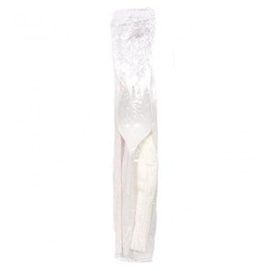 Medium Weight Cutlery Kit - Spork, Milk Straw 5.75", Napkin (Case of 1000) - Raemart